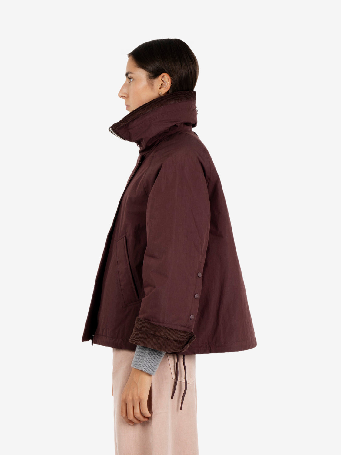 Cherry padded short jacket