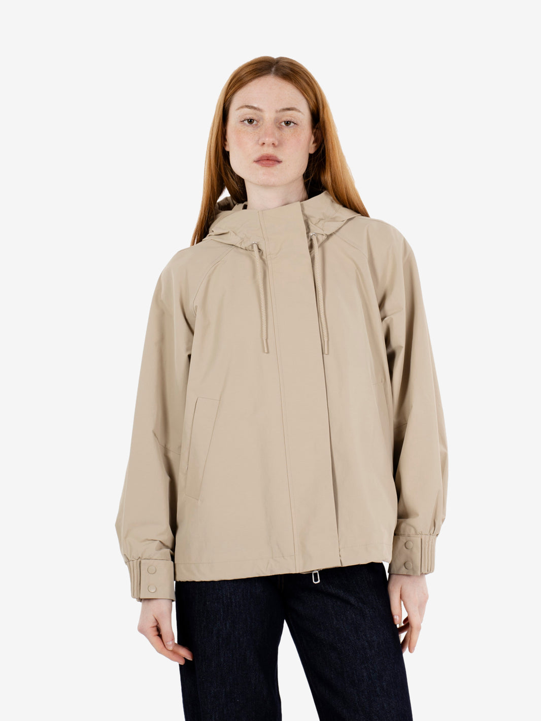 Giacca corta Manta con cappuccio avena