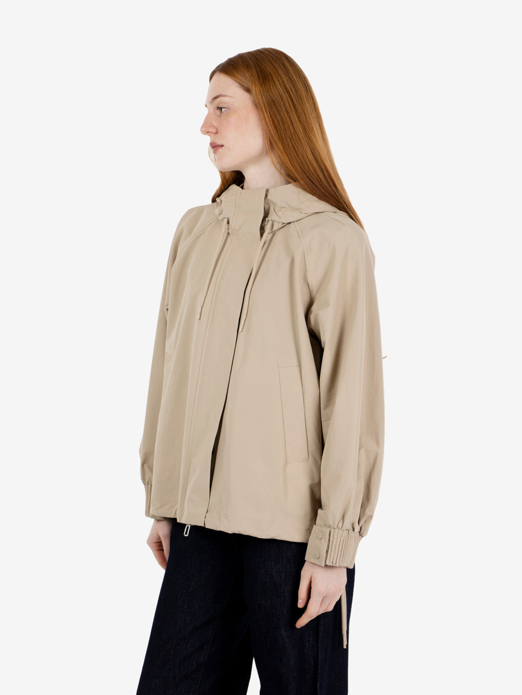 Giacca corta Manta con cappuccio avena