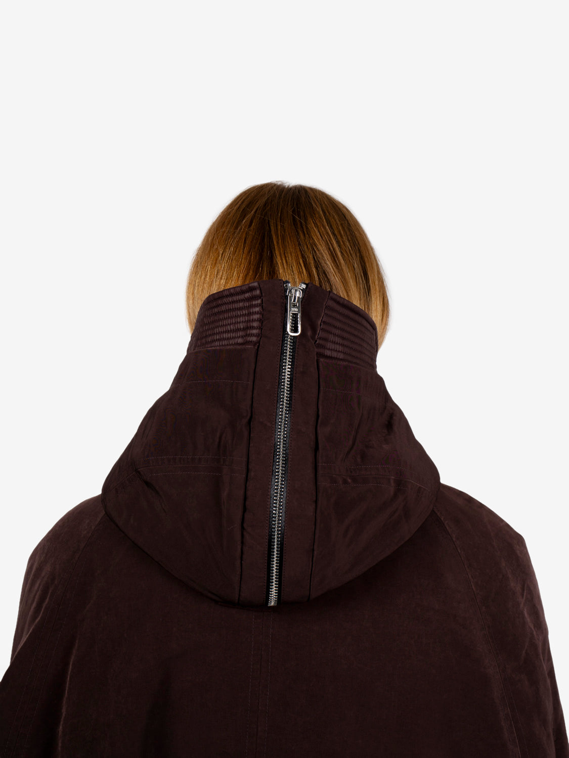 Burgundy hooded padded vest