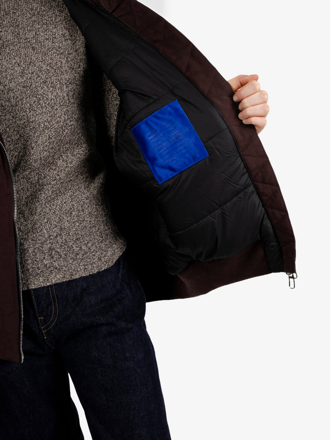 Burgundy hooded padded vest