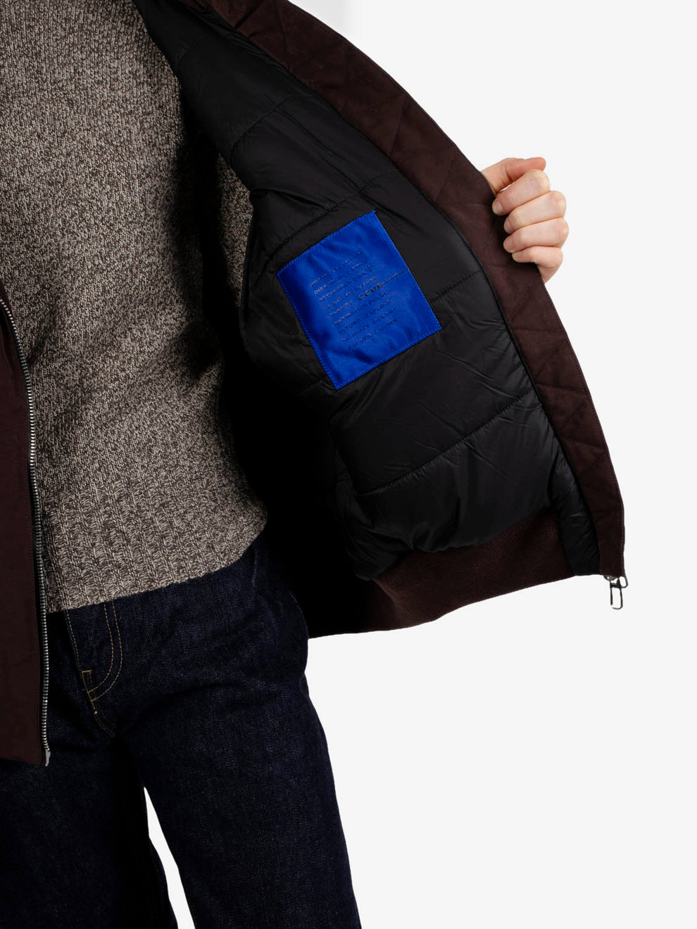 Burgundy hooded padded vest