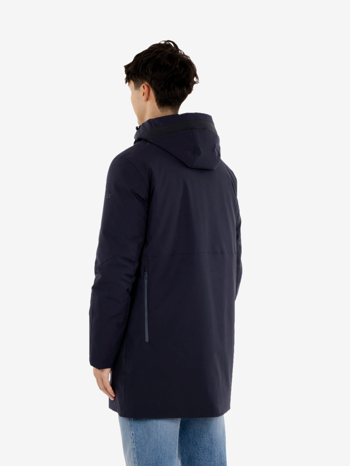 Parka con cappuccio navy