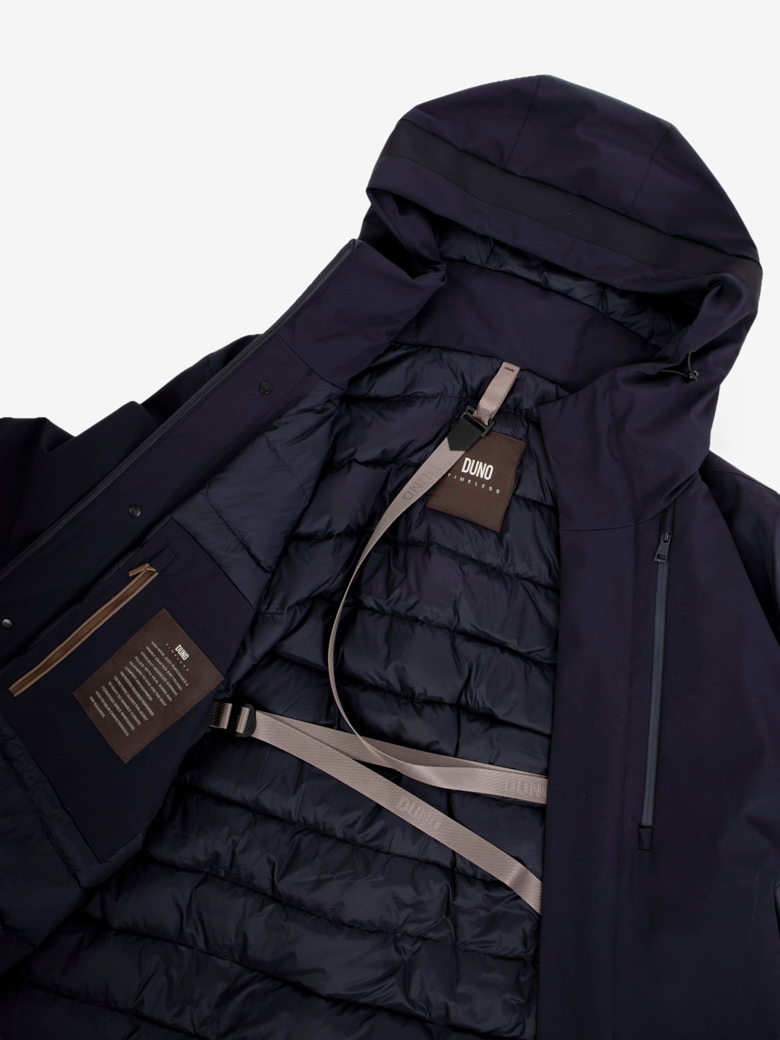 Parka con cappuccio navy