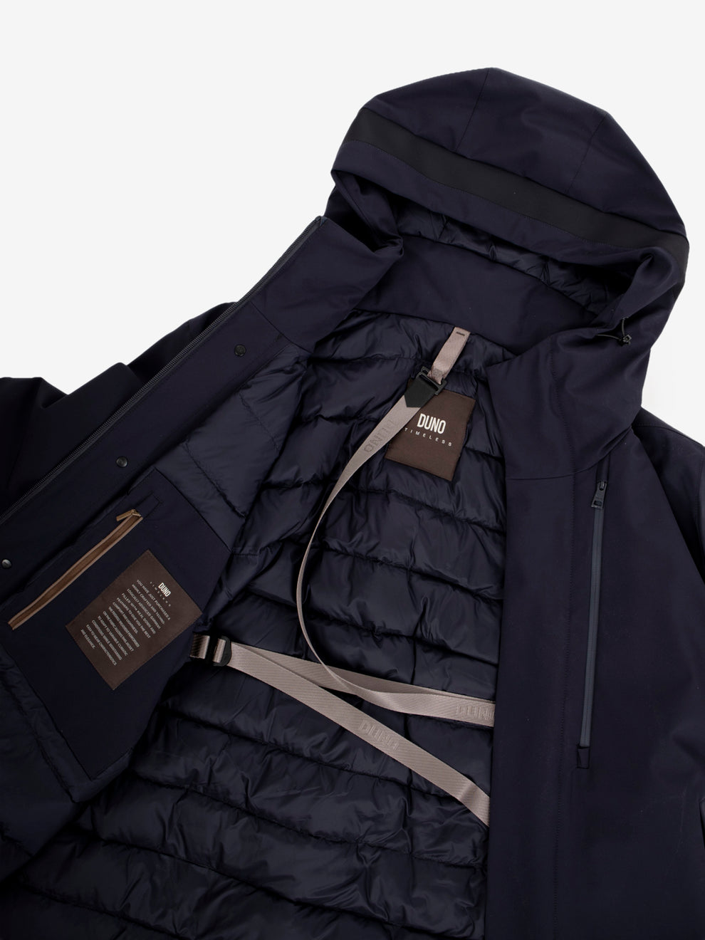 Parka con cappuccio navy