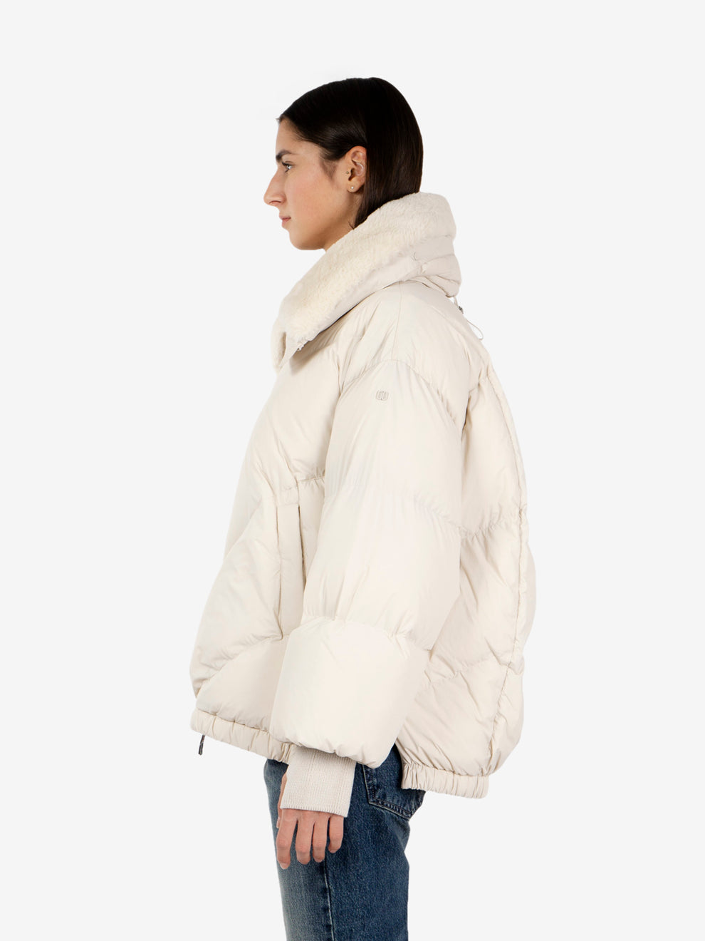 Celia Short Cream Puffer Jacket