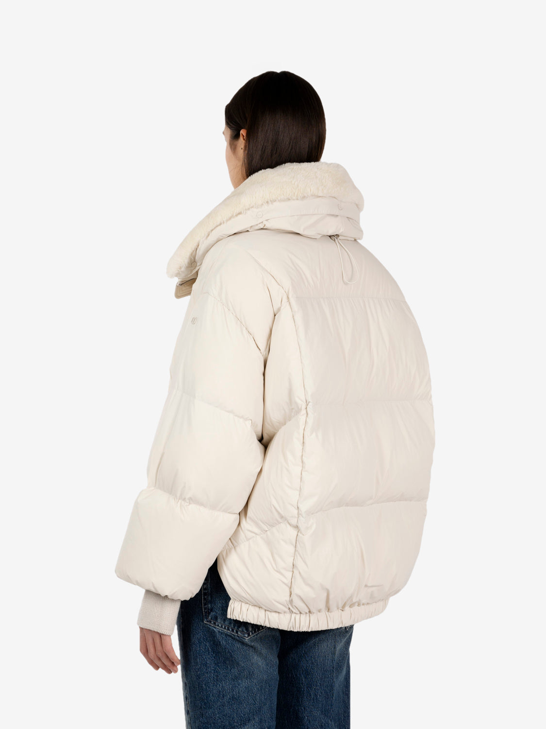 Celia Short Cream Puffer Jacket