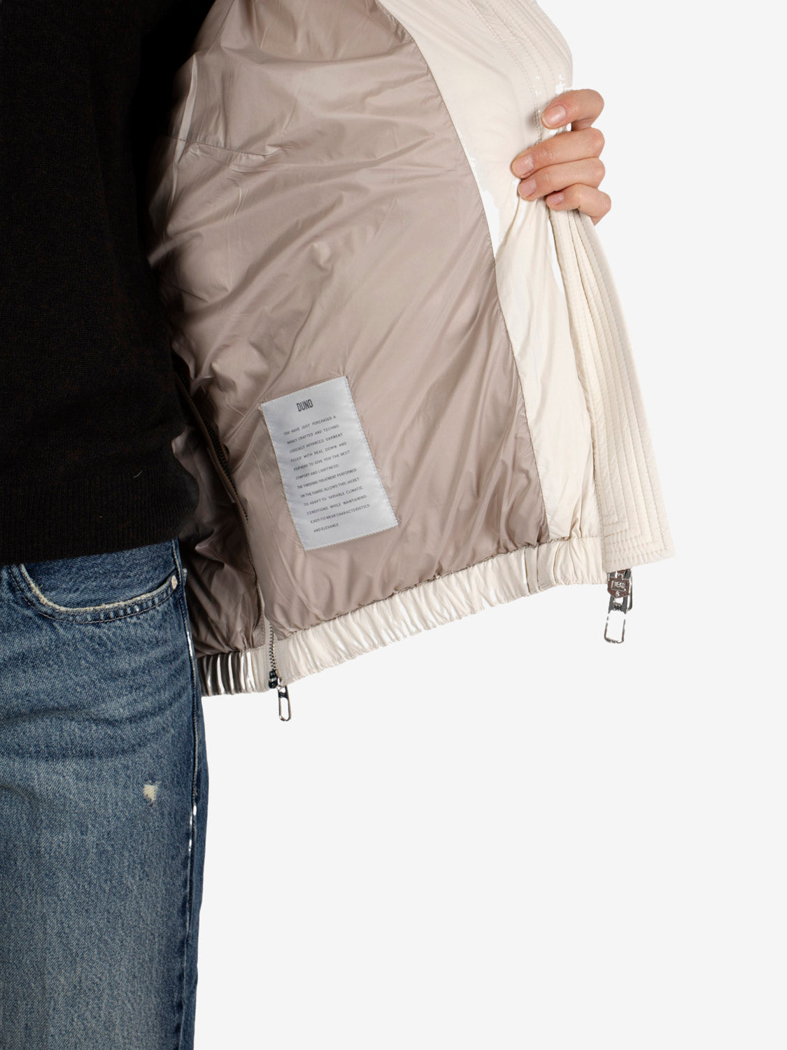 Celia Short Cream Puffer Jacket