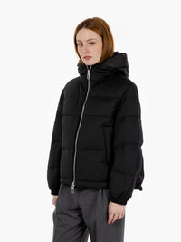 Piumino corto in lana Lora nero