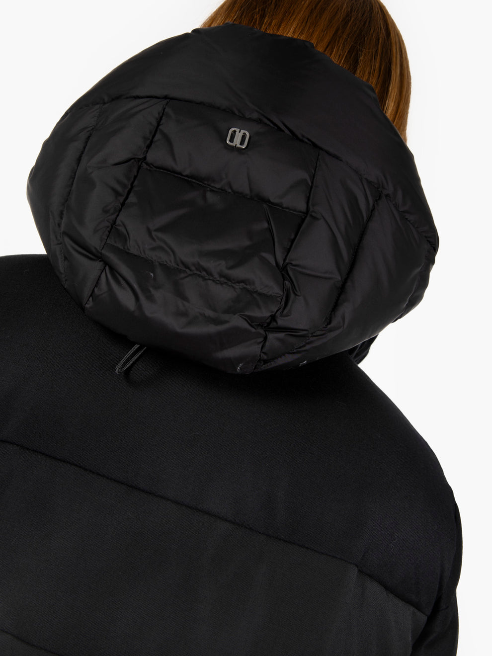 Piumino corto in lana Lora nero