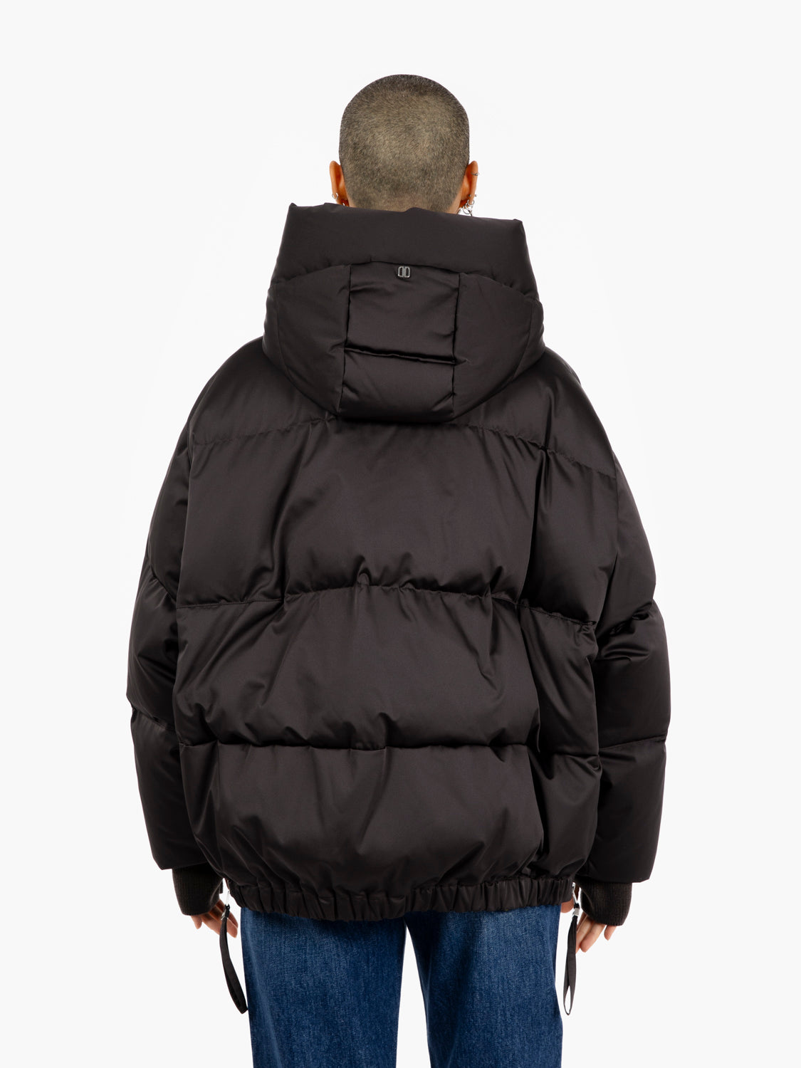 Heka brown oversized short down jacket