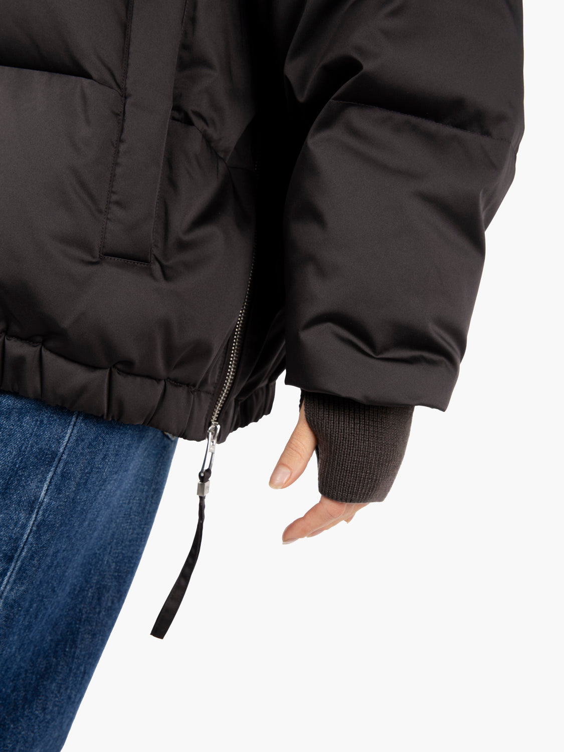 Heka brown oversized short down jacket