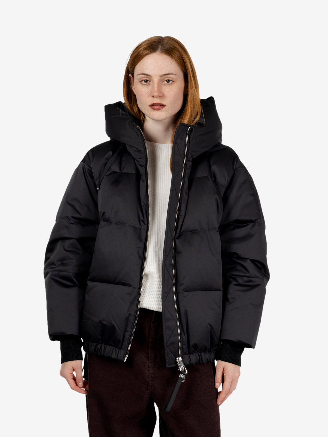 Piumino corto oversize Heka nero