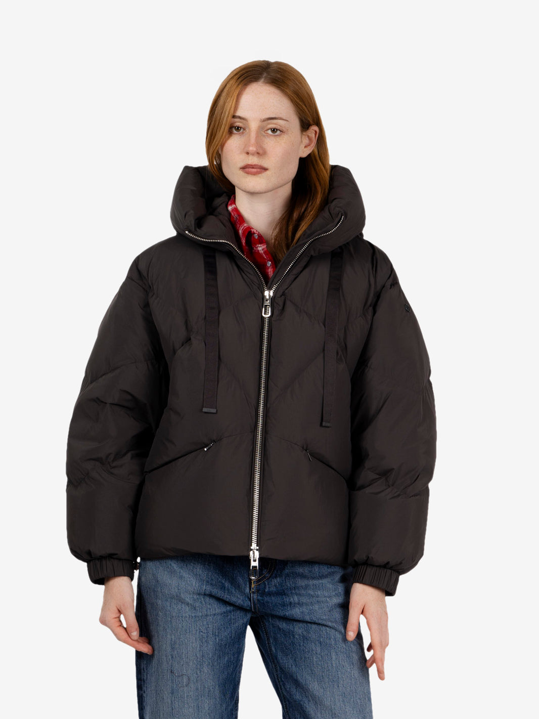 Piumino corto Peggie oversize marrone