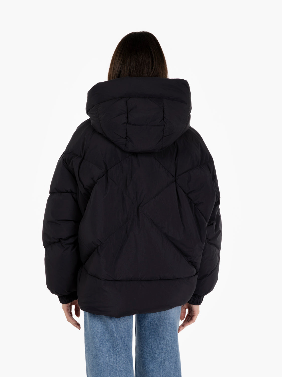 Peggie Oversized Black Short Down Jacket