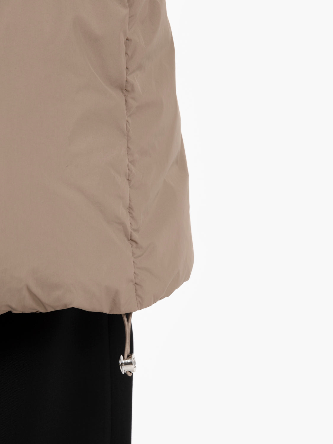 Piumino lungo Fully con cappuccio marrone