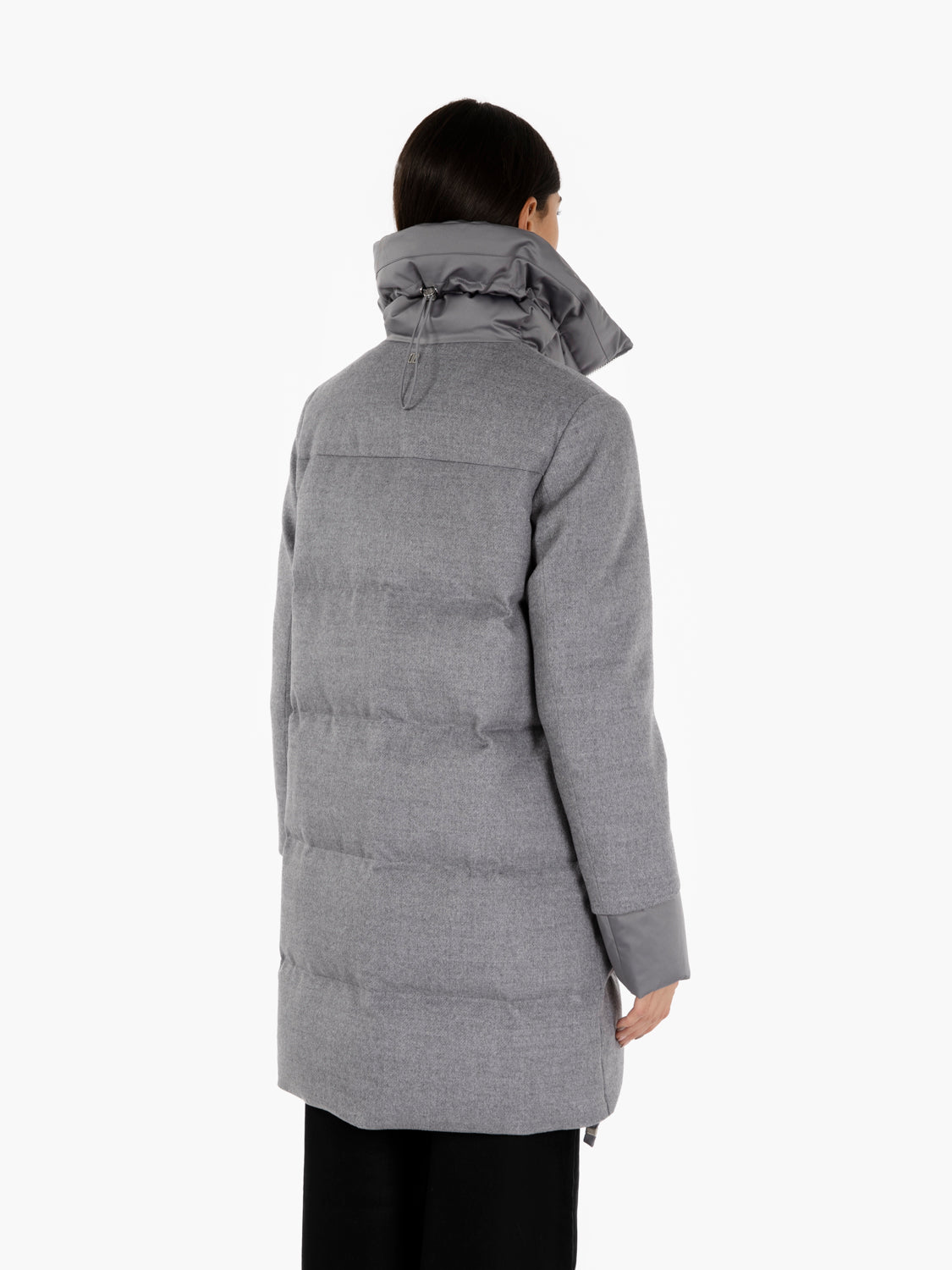Adriel quilted down jacket in grey