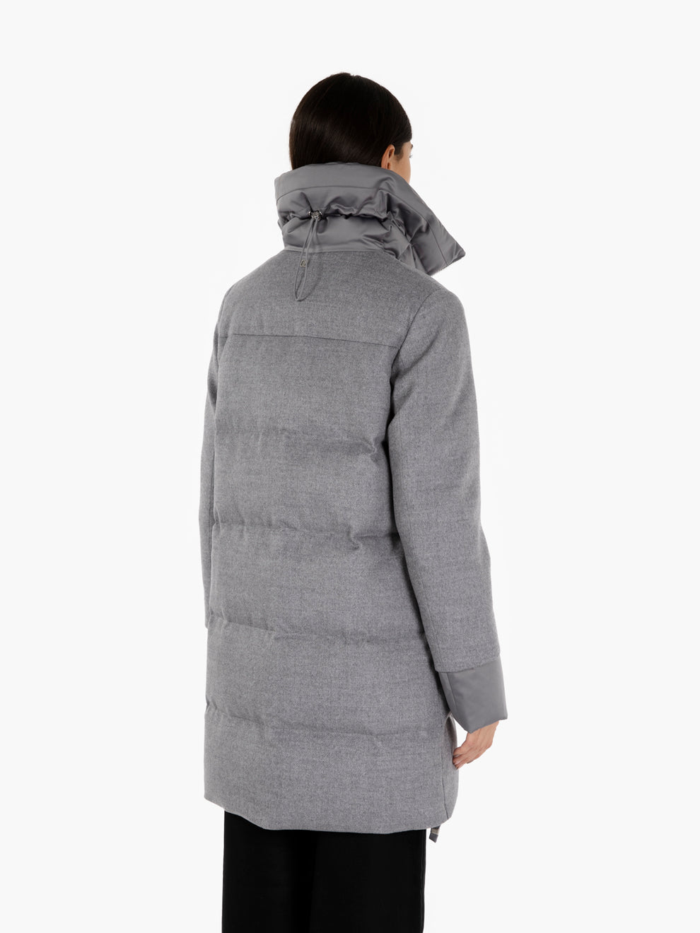 Adriel quilted down jacket in grey