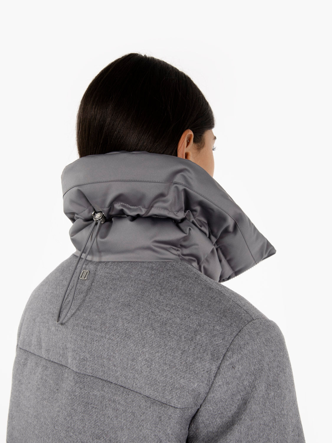 Adriel quilted down jacket in grey