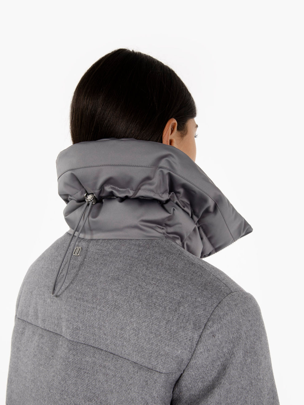 Adriel quilted down jacket in grey