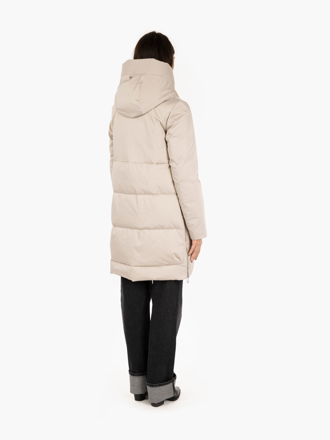 Talia white quilted down jacket