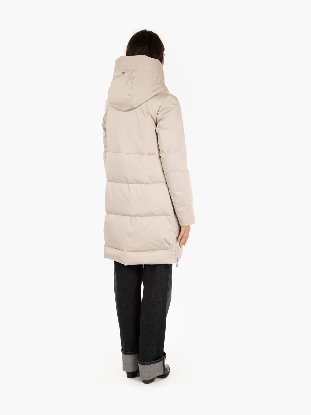 Talia white quilted down jacket