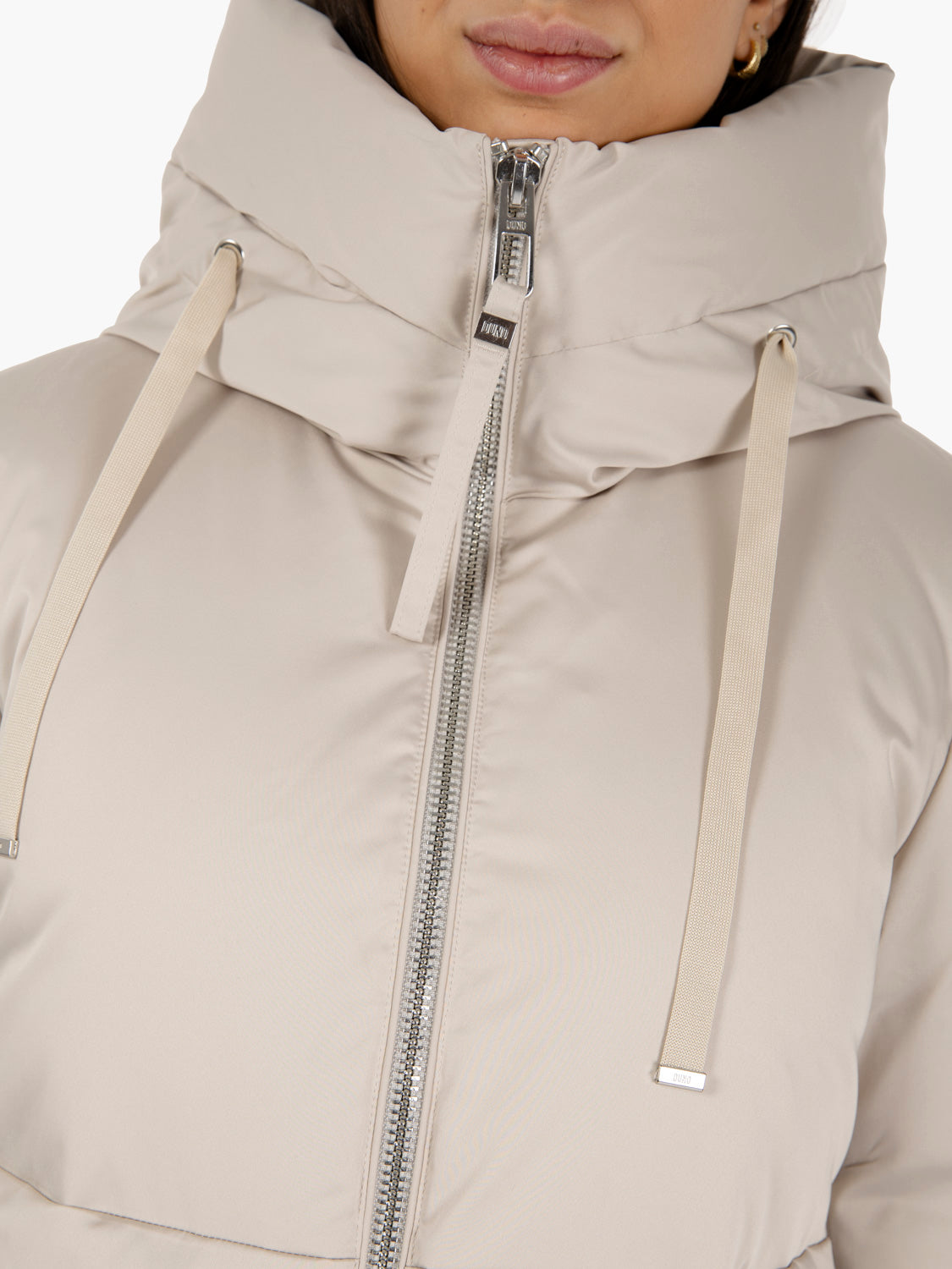 Talia white quilted down jacket