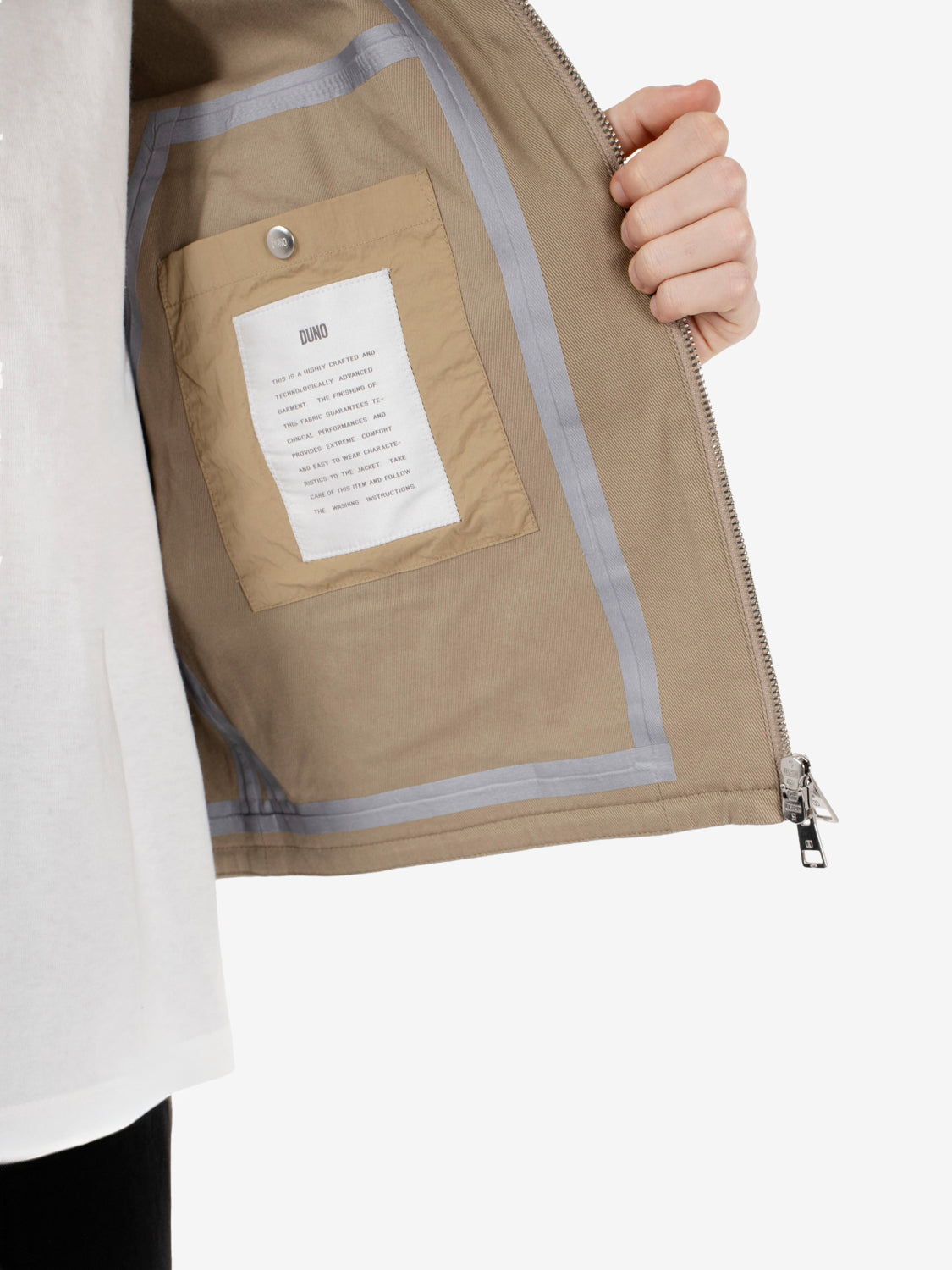 SHIRT JACKET WITH ZIP EARTH STONE CHANI-LANCIANO_107