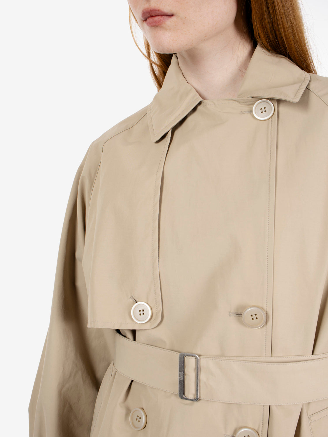 DOUBLE-BREASTED TRENCH COAT WITH RAGLAN SLEEVES IN TOASTED OATS SUBARNA-ANSEDONIA_149