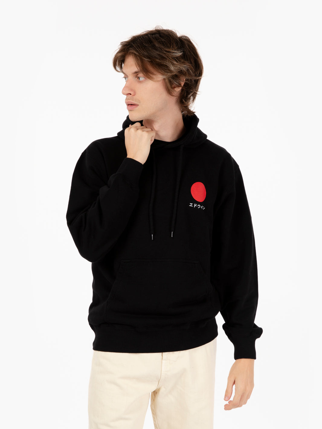 Japanese sun hoodie sweat black