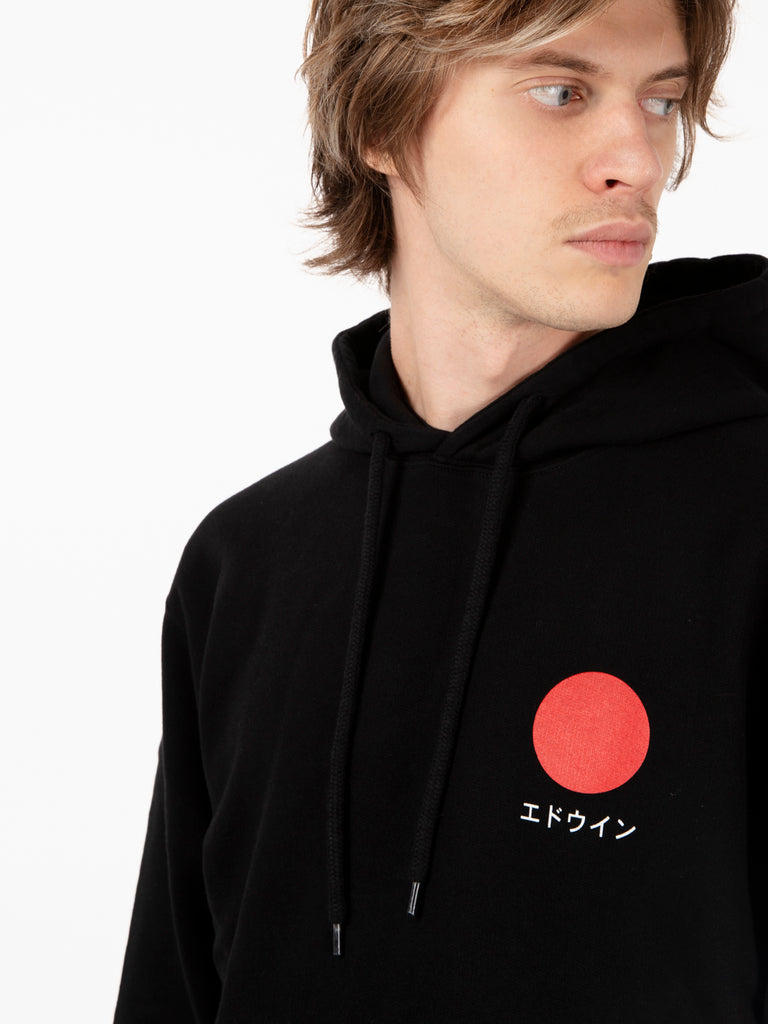 EDWIN - Japanese sun hoodie sweat black