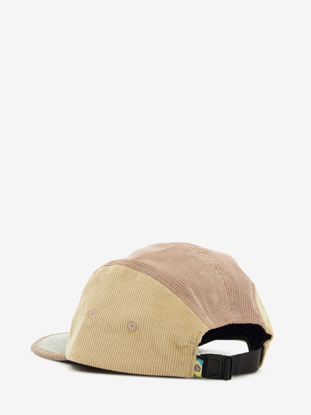 Cappello in velluto a coste taupe / multicolor