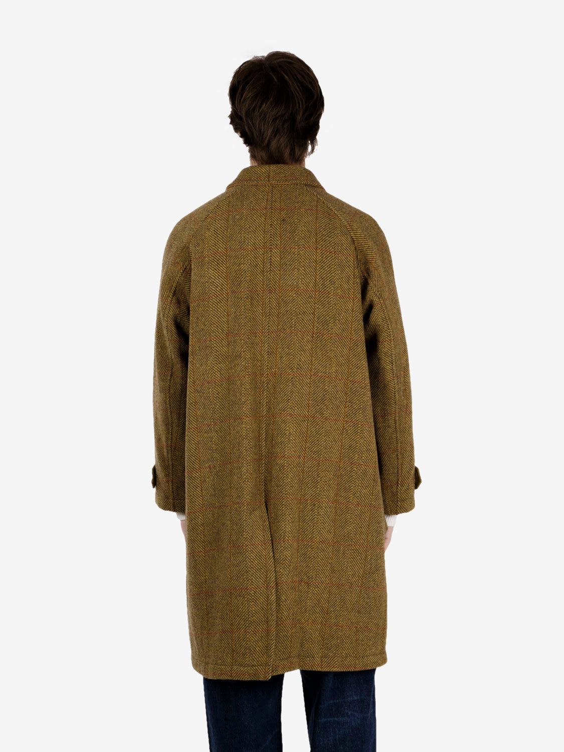 Cappotto lana raglan Yardley verde