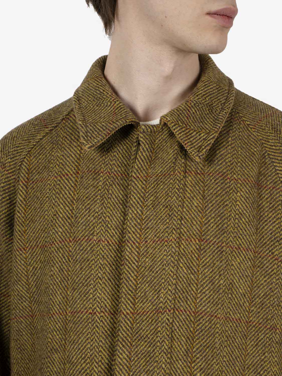 Cappotto lana raglan Yardley verde