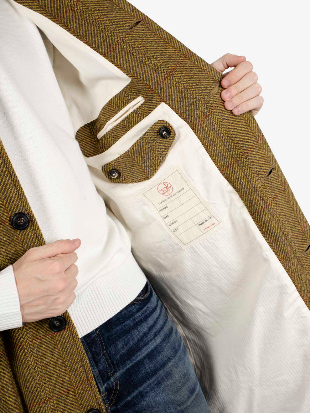 Cappotto lana raglan Yardley verde