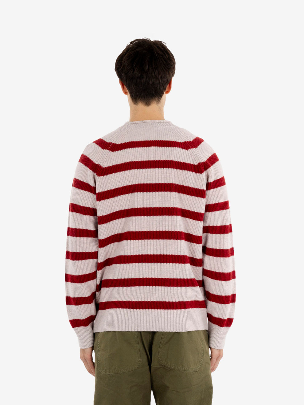 Maglione a righe Kobe sand / red