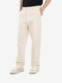 Texas off-white fatigue trousers