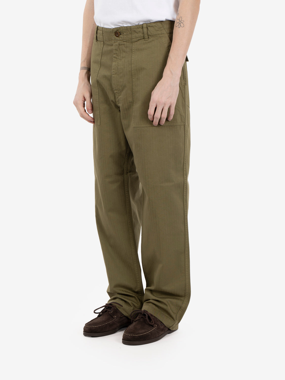Texas fatigue trousers brushed military green