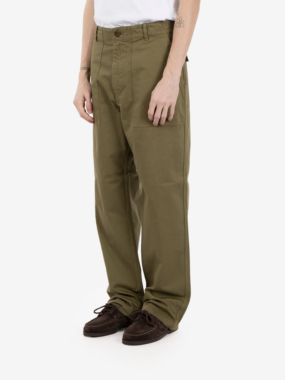 Texas fatigue trousers brushed military green