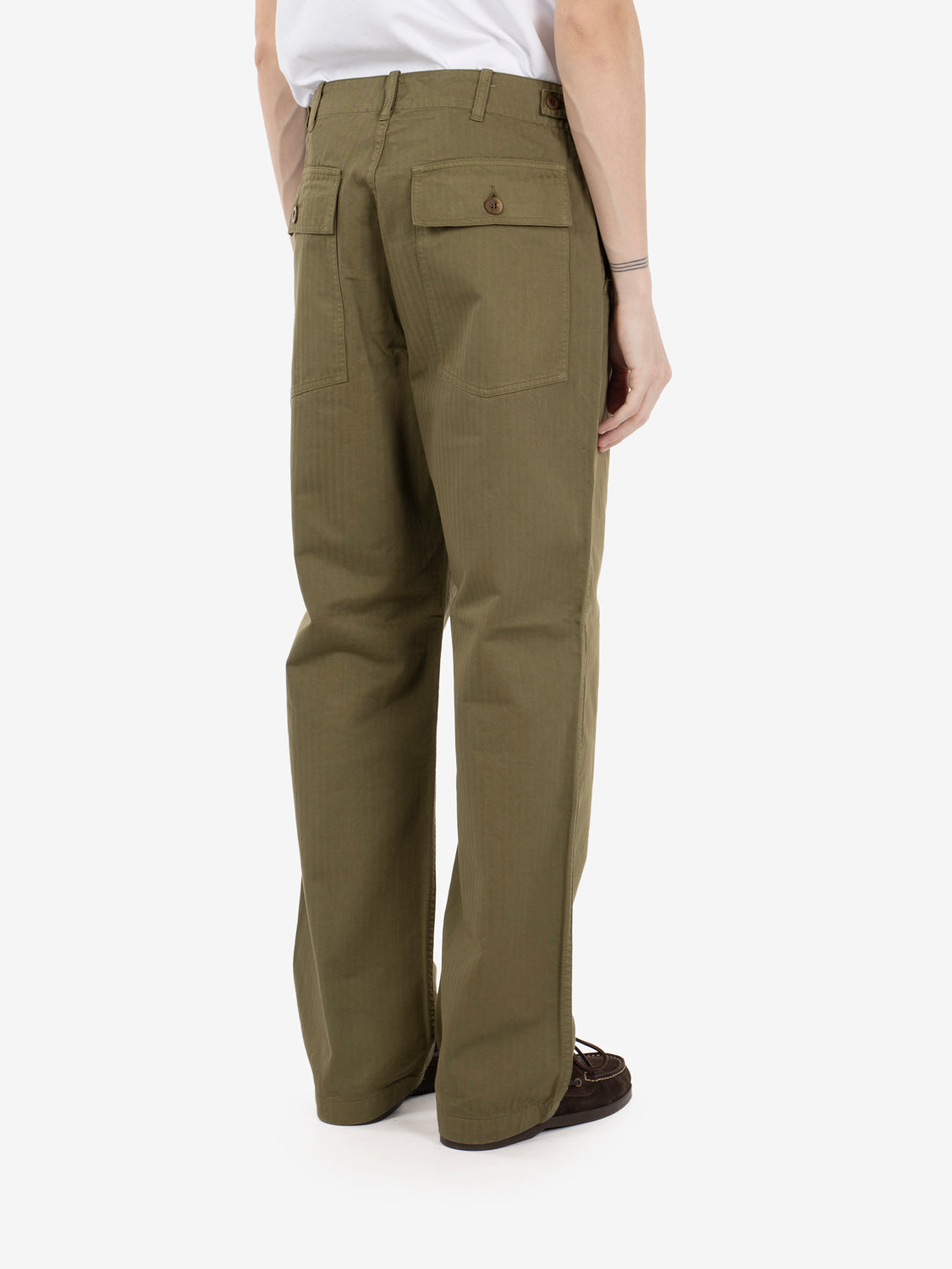 Texas fatigue trousers brushed military green