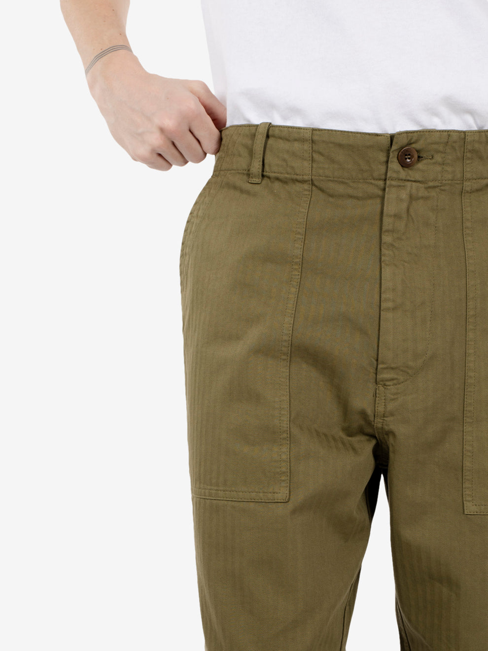 Texas fatigue trousers brushed military green