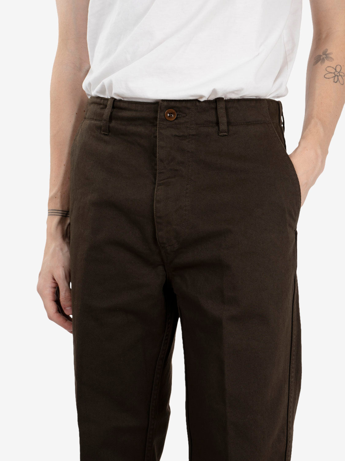Pantaloni twill Bube brown