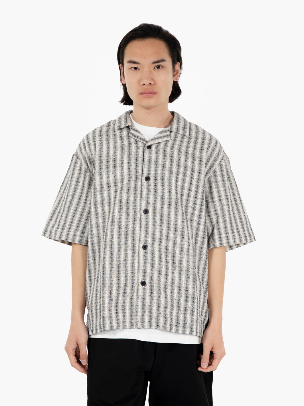 Camicia Saga a maniche corte black / white
