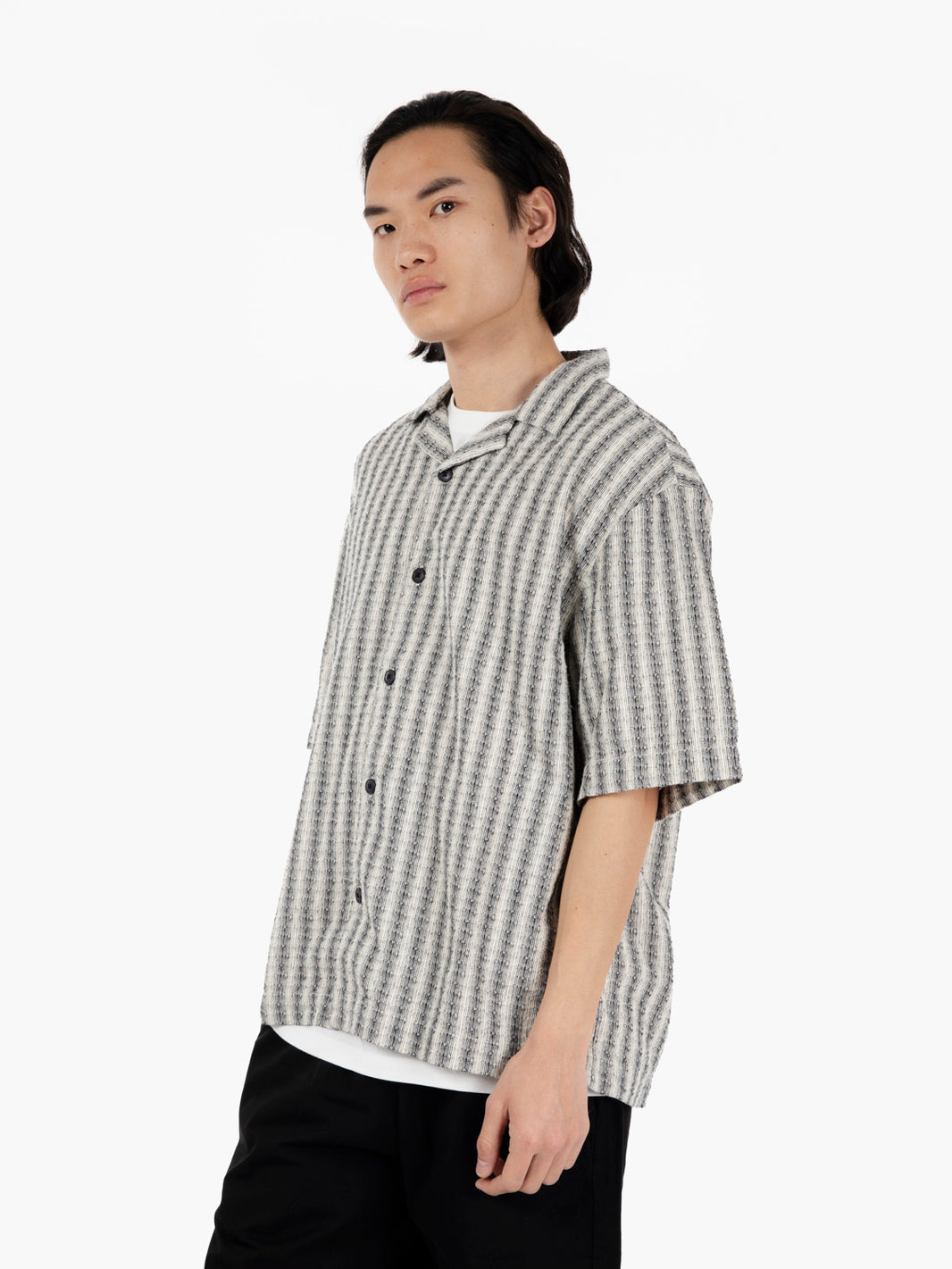 Camicia Saga a maniche corte black / white