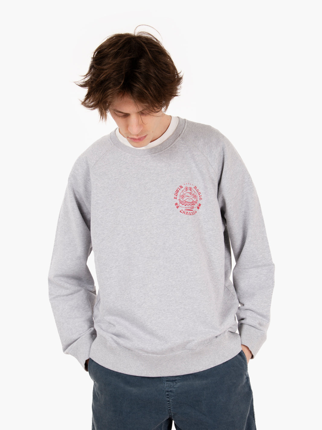 Felpa crewneck "Music Channel" sweat grey