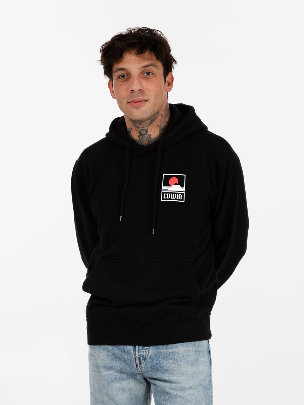 Felpa hoodie Sunset on Mt Fuji black