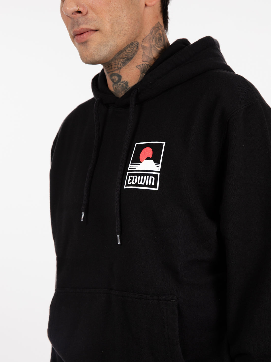 Felpa hoodie Sunset on Mt Fuji black