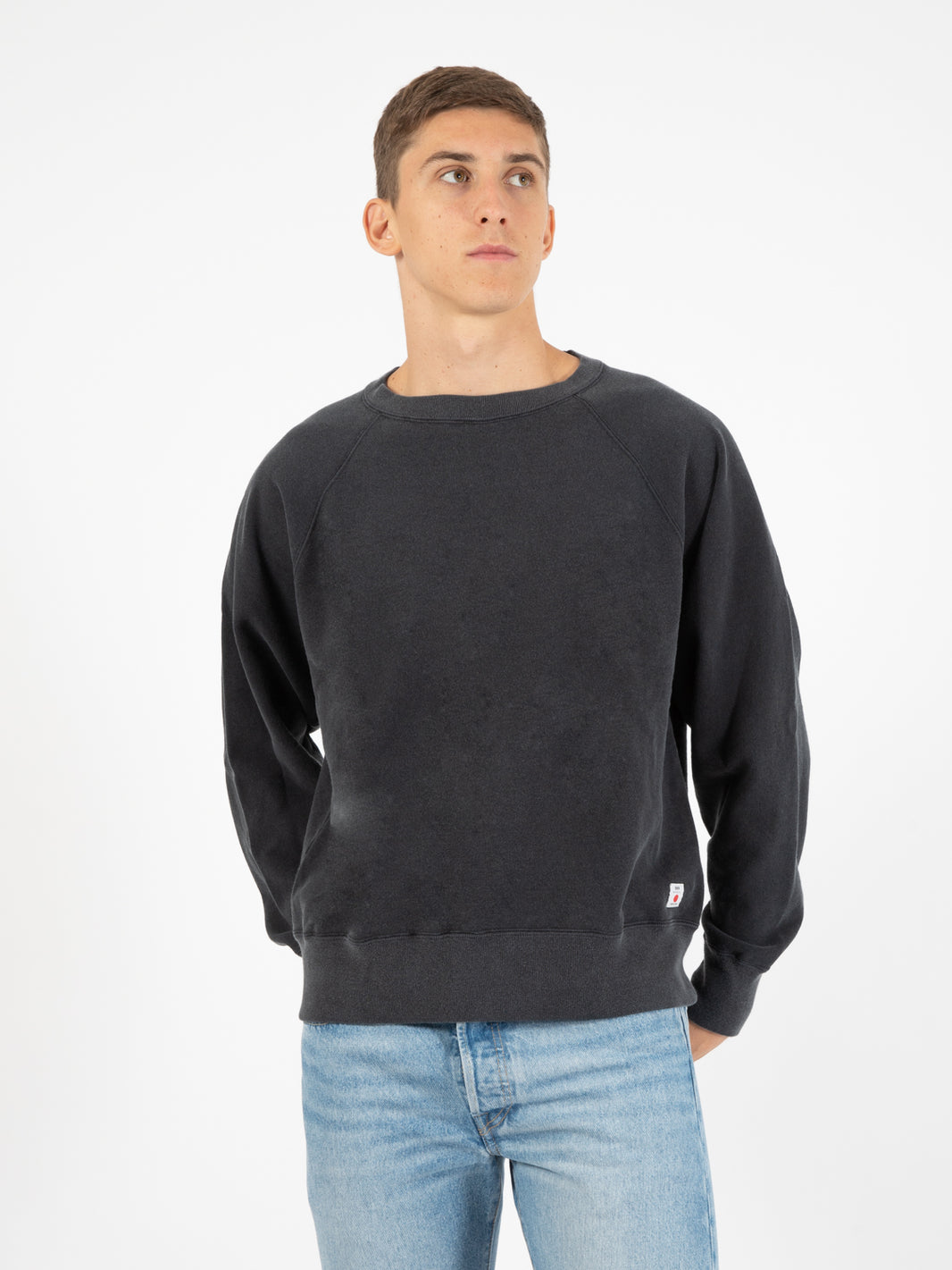 Felpa raglan-sleeve crewneck black