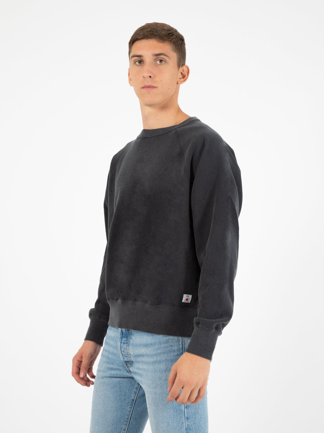 Felpa raglan-sleeve crewneck black
