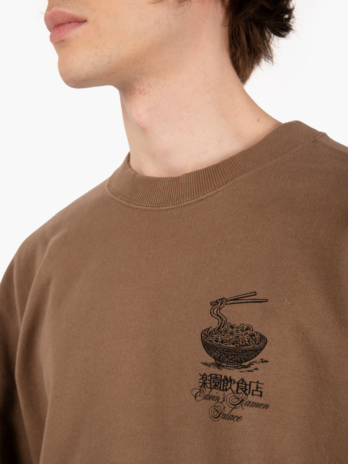 Felpa "Ramen Palace" Marrone
